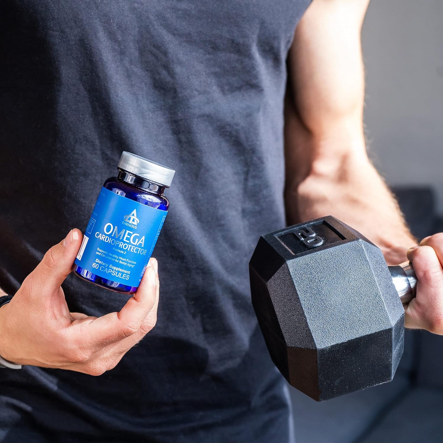 Omega 3 Lysine Complex Supplement for Heart Health - 5X Stronger Than Fish Oil - With EPA, DHA, Odorless Garlic, Pine Bark - 60 Capsules