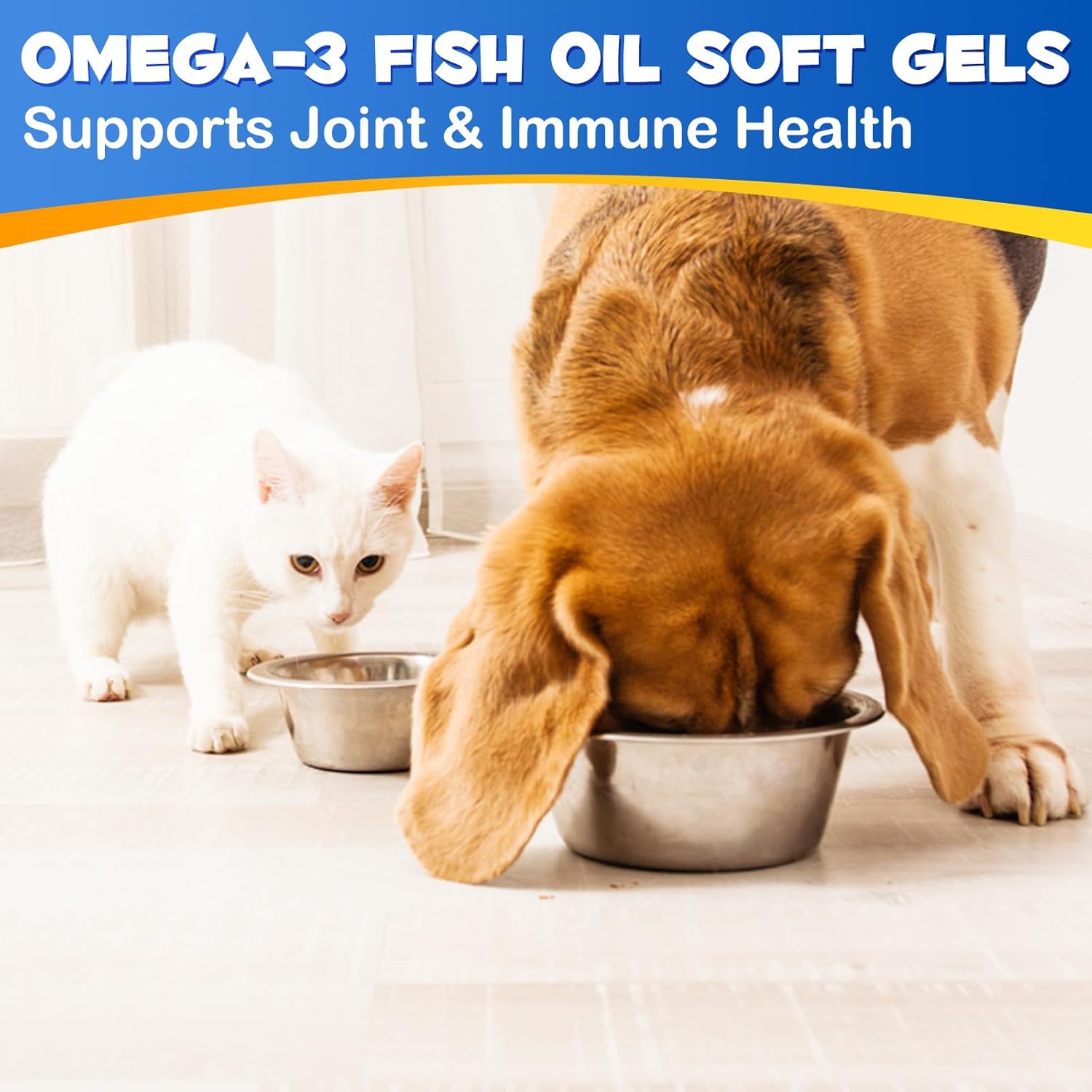 Omega-3 Salmon Oil Soft Gels for Pets (120pcs) - Skin & Coat Health Supplement with EPA & DHA Fatty Acids - Fish Oil Pills for Shedding, Allergy Relief