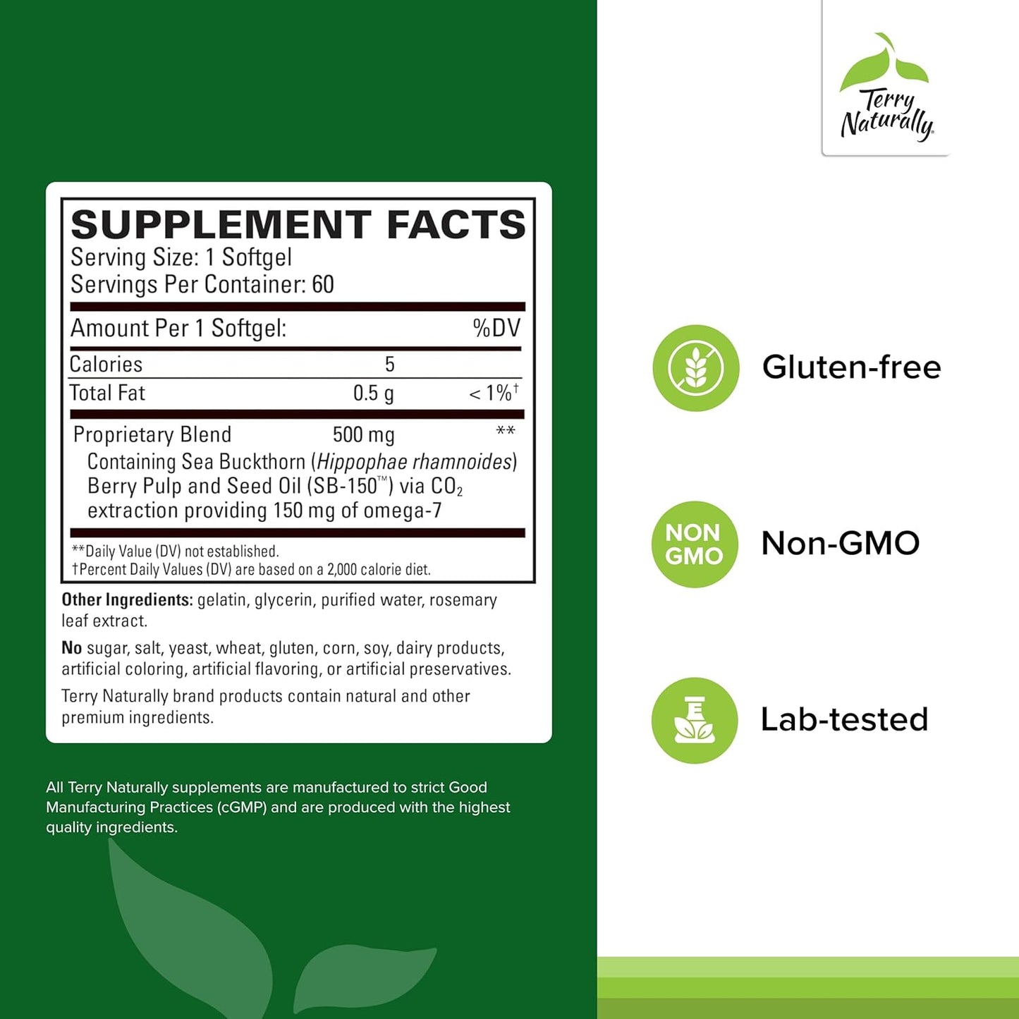 Omega-7 Dry Eye Relief Softgels with Buckthorn Seed Oil - 60 Count Dietary Supplement for Eye Health and Dry Eye Relief - BoostGo Australia