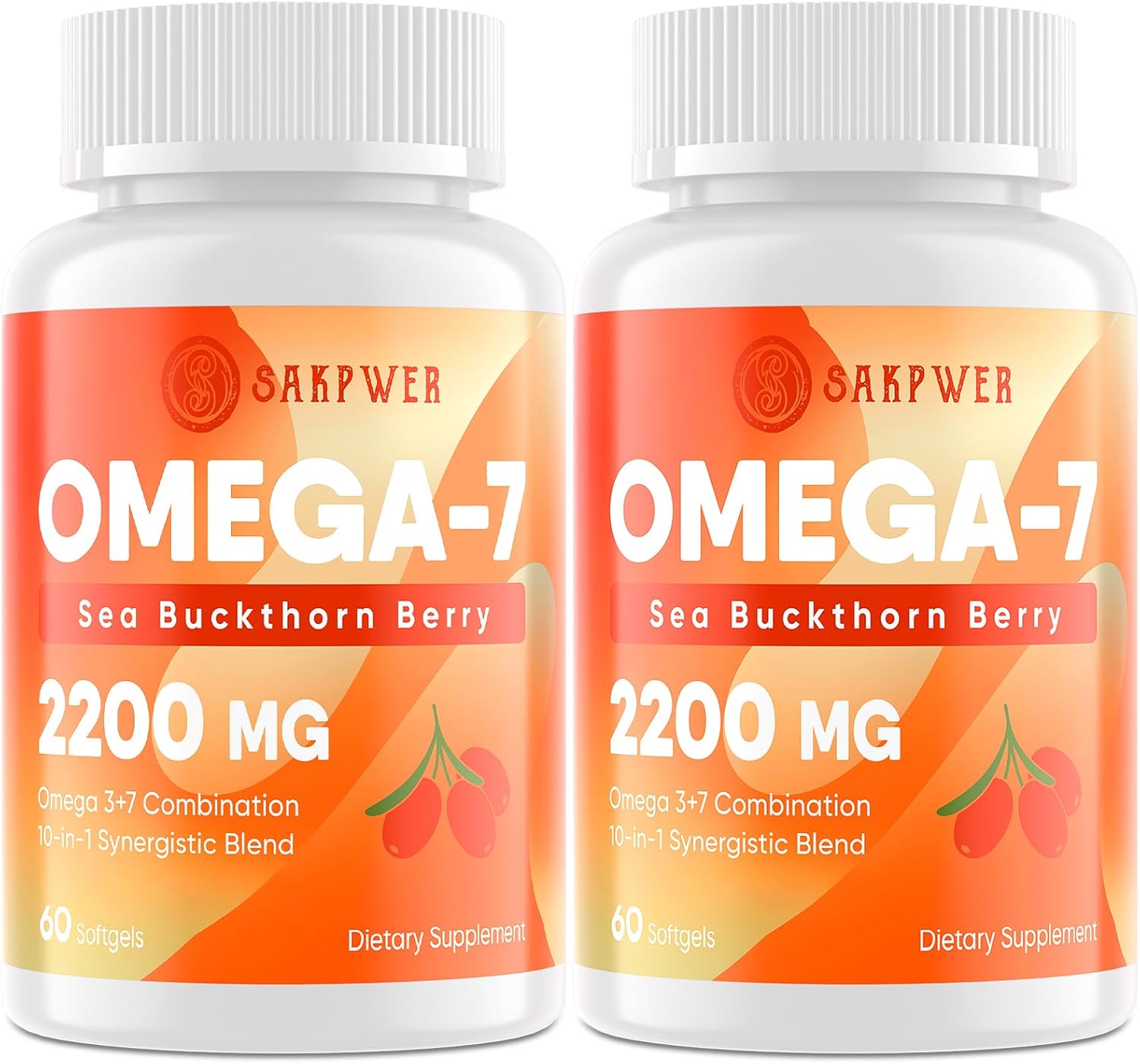 Omega-7 Sea Buckthorn Oil with Fish Oil, Cinnamomum, Fenugreek, Green Tea - Non-GMO, Gluten-Free (2 Pack) - BoostGo Australia