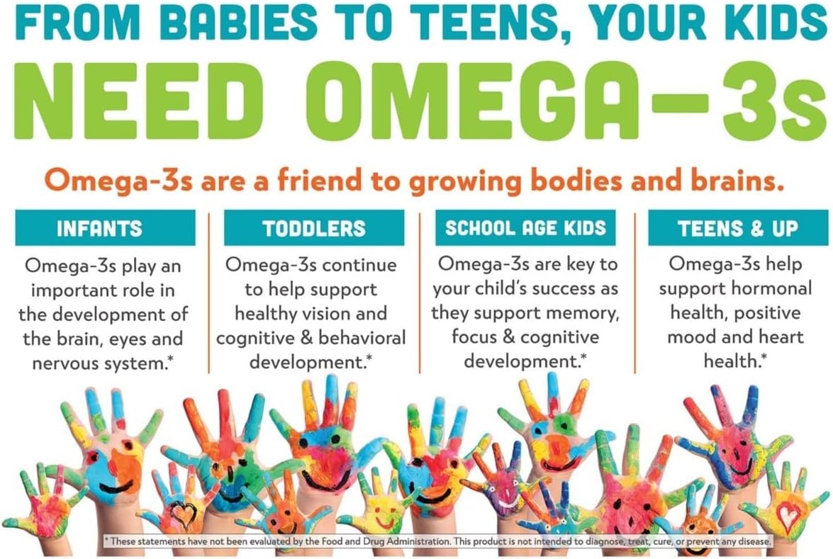 Omega Pals Hooty Fruity Tangerine Fish Oil & Chocolate Silk Greens Powder Bundle for Healthy Kids