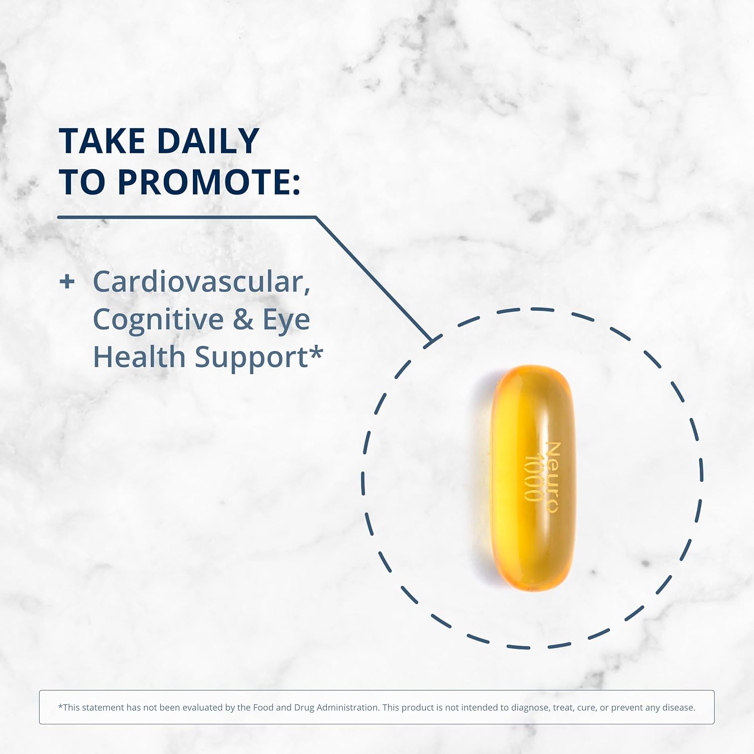 OmegaGenics Neuro Softgels: 1000-750mg DHA, 250mg EPA for Brain & Heart Health - Non-GMO, Gluten-Free, No Fishy Taste - 60 ct