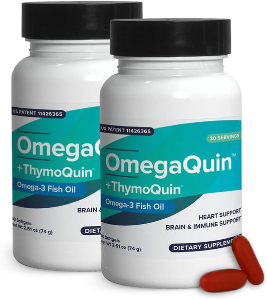 OmegaQuin Black Seed Oil and Vivo Mega Fish Oil - Omega-3 and Thymoquinone Supplement for Enhanced Benefits