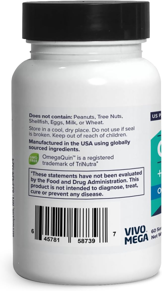 OmegaQuin Black Seed Oil and Vivo Mega Fish Oil Capsules for Synergistic Omega-3 and Thymoquinone Benefits