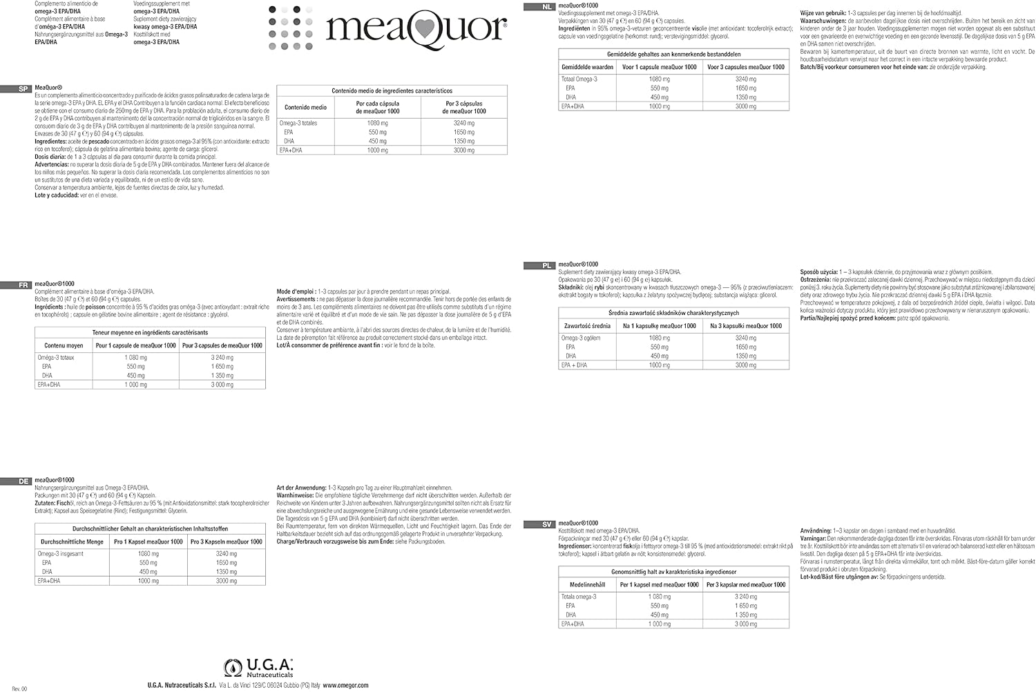 OMEGOR MEAQUOR 1000 Omega 3 Supplement - 30 Softgels, 1000mg EPA & DHA, IFOS 5-Star Certified, Heavy Metal-Free, No Aftertaste