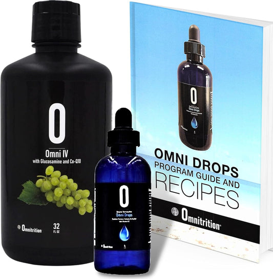Omnitrition Omni Drop Bundle - Omni Drops Diet Drops with Vitamin B12 and Omni IV Liquid Vitamins and Minerals Bundle