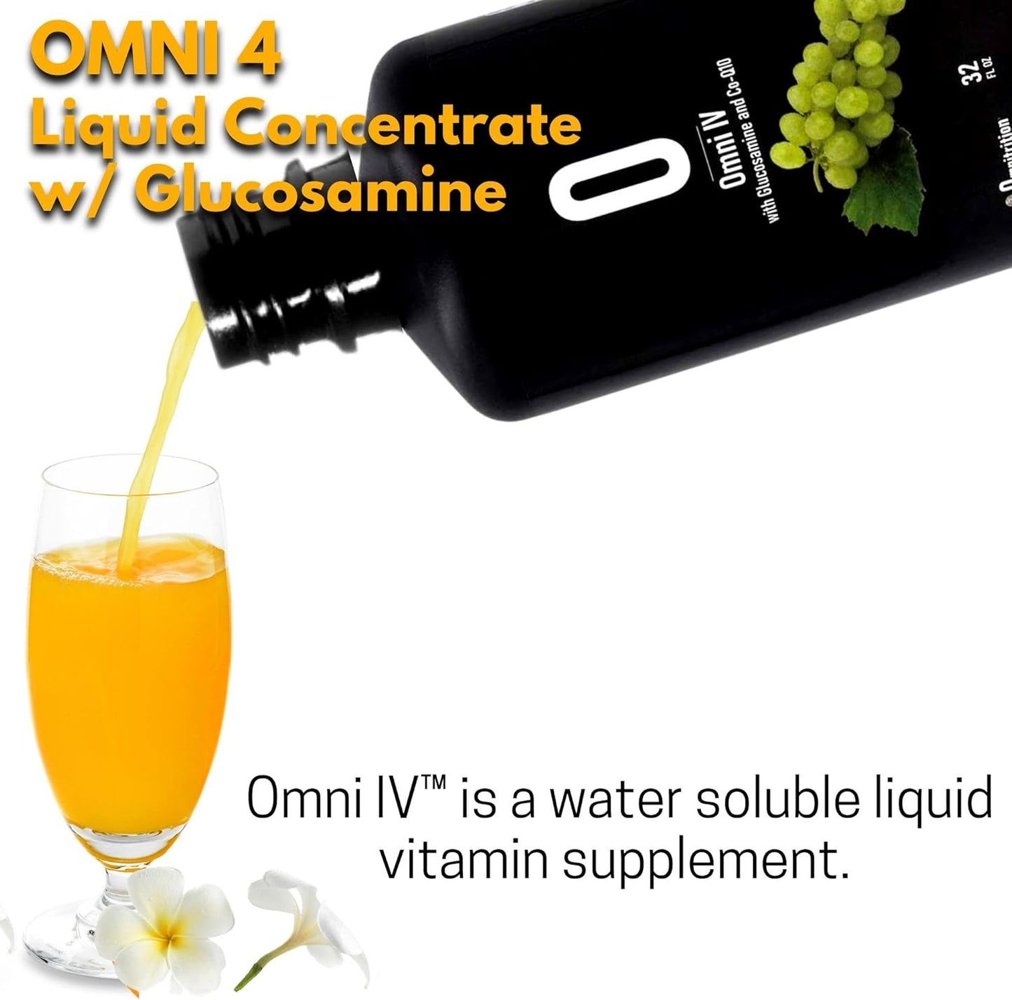 Omnitrition Omni IV Liquid Supplement with Glucosamine and Co-Q10 - 32 oz Bottle