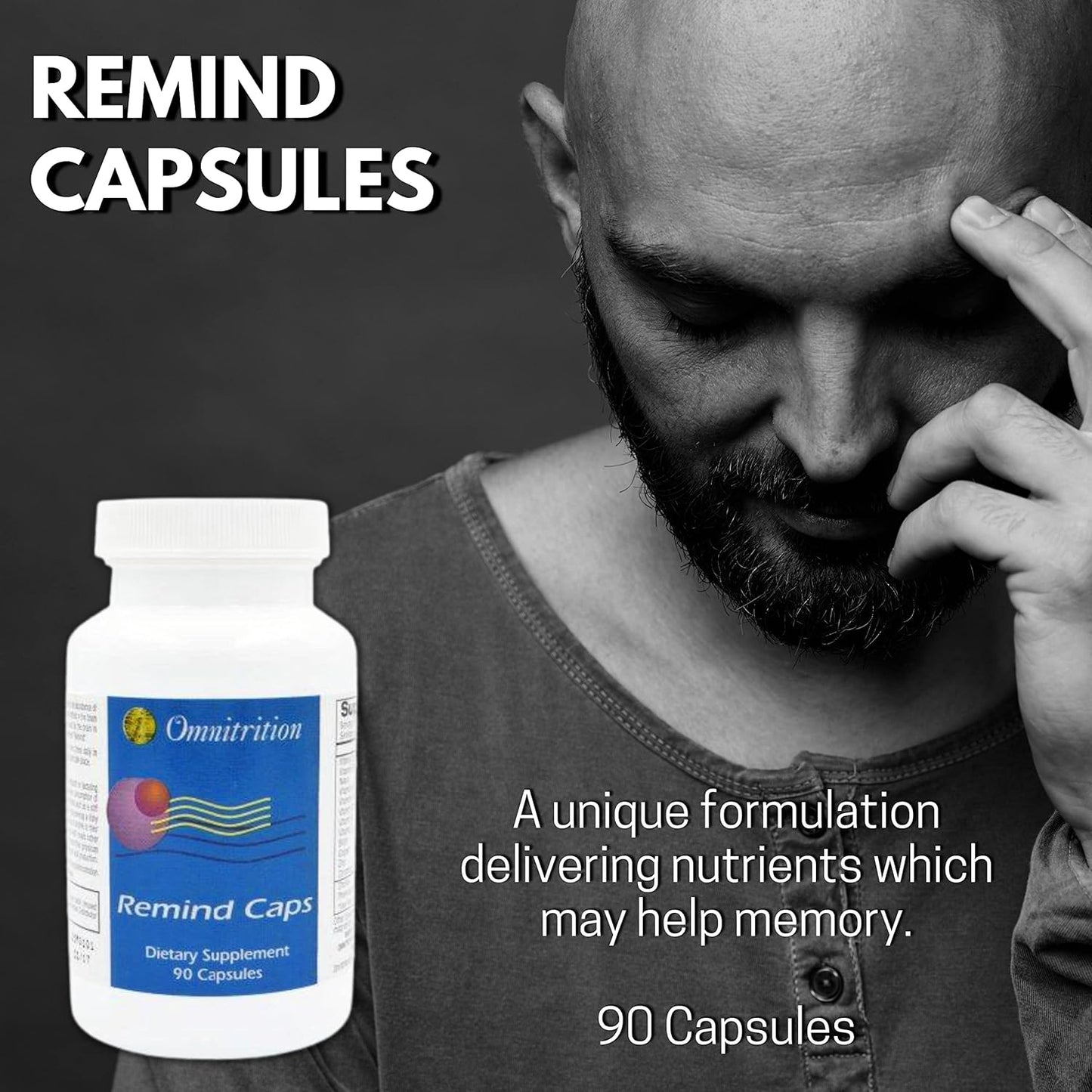 Omnitrition Remind Capsules - Memory Support Supplement with Natural Ingredients