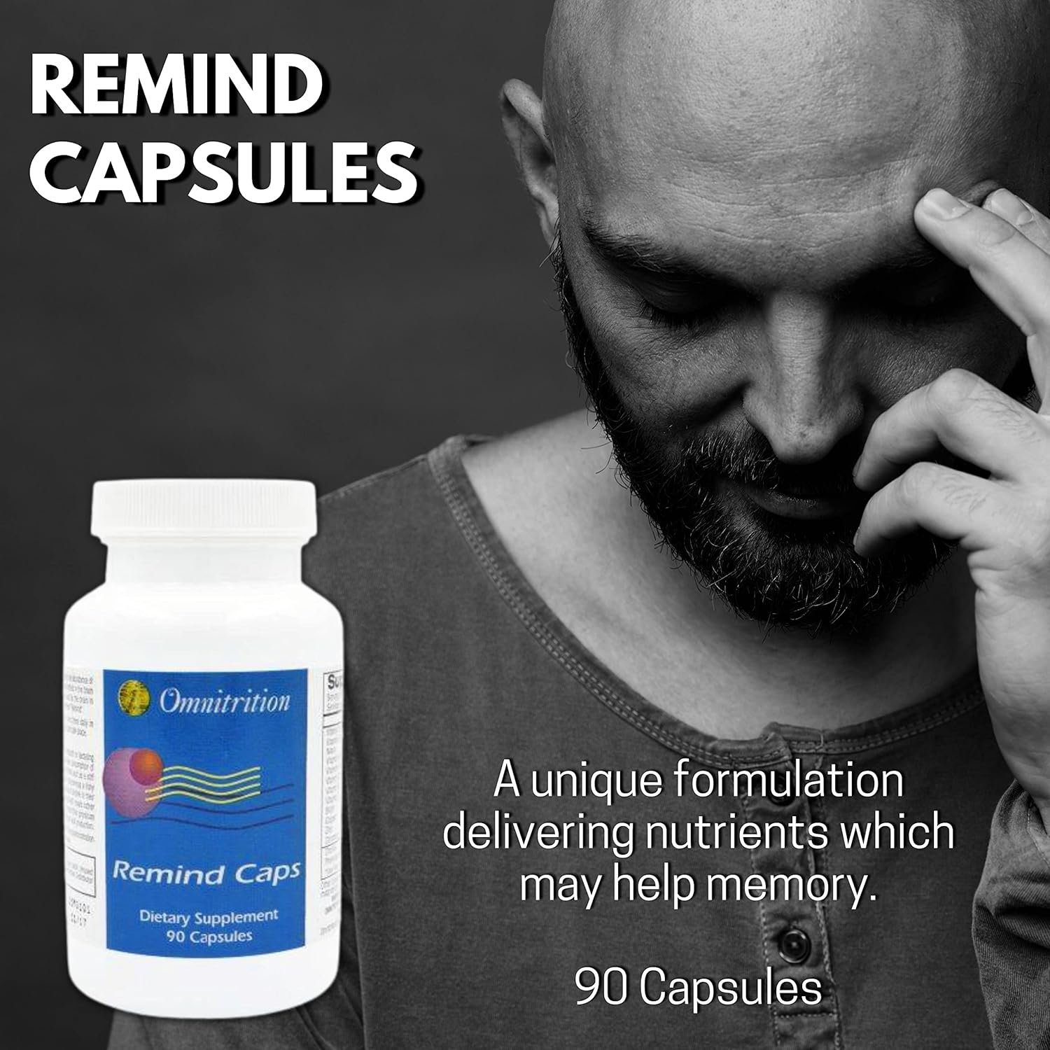 Omnitrition Remind Capsules - Memory Support Supplement with Natural Ingredients