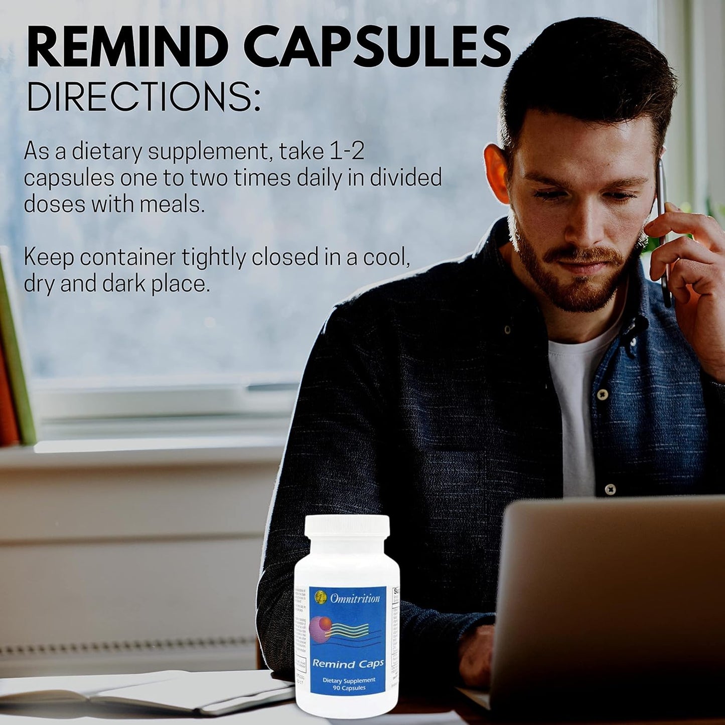 Omnitrition Remind Capsules - Memory Support Supplement with Natural Ingredients