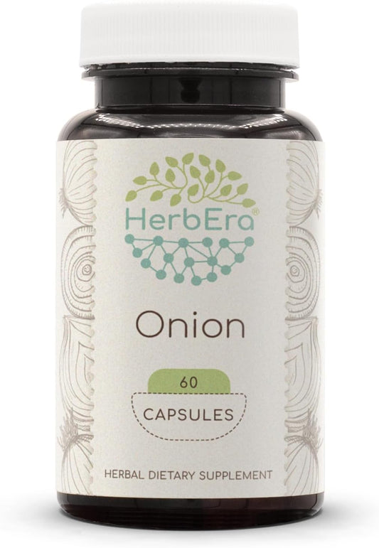 Onion (Allium Cepa) Dried Bulb 500mg Capsules - HerbEra 60 Count