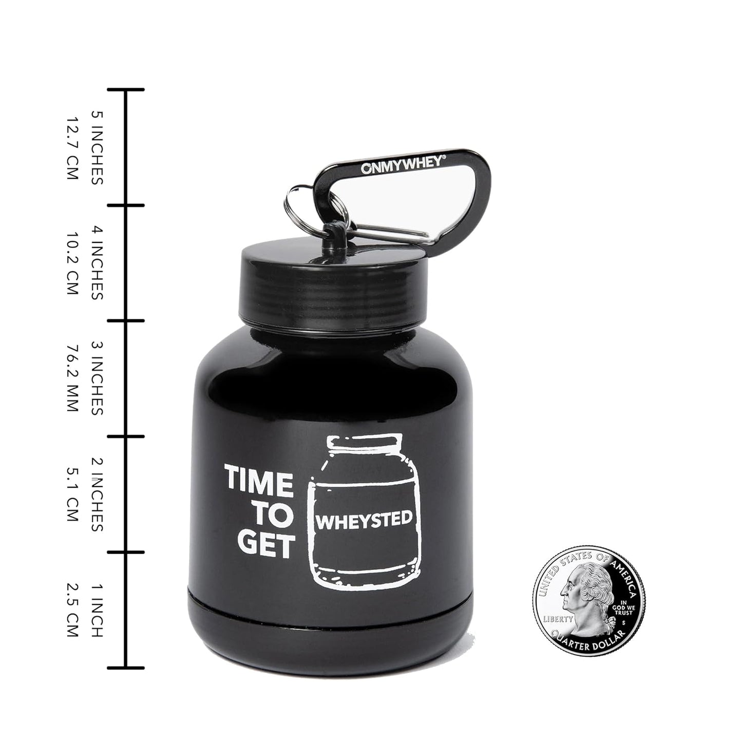 ONMYWHEY Double Scoop Protein & Supplement Keychain Funnel - Get Wheysted in Style