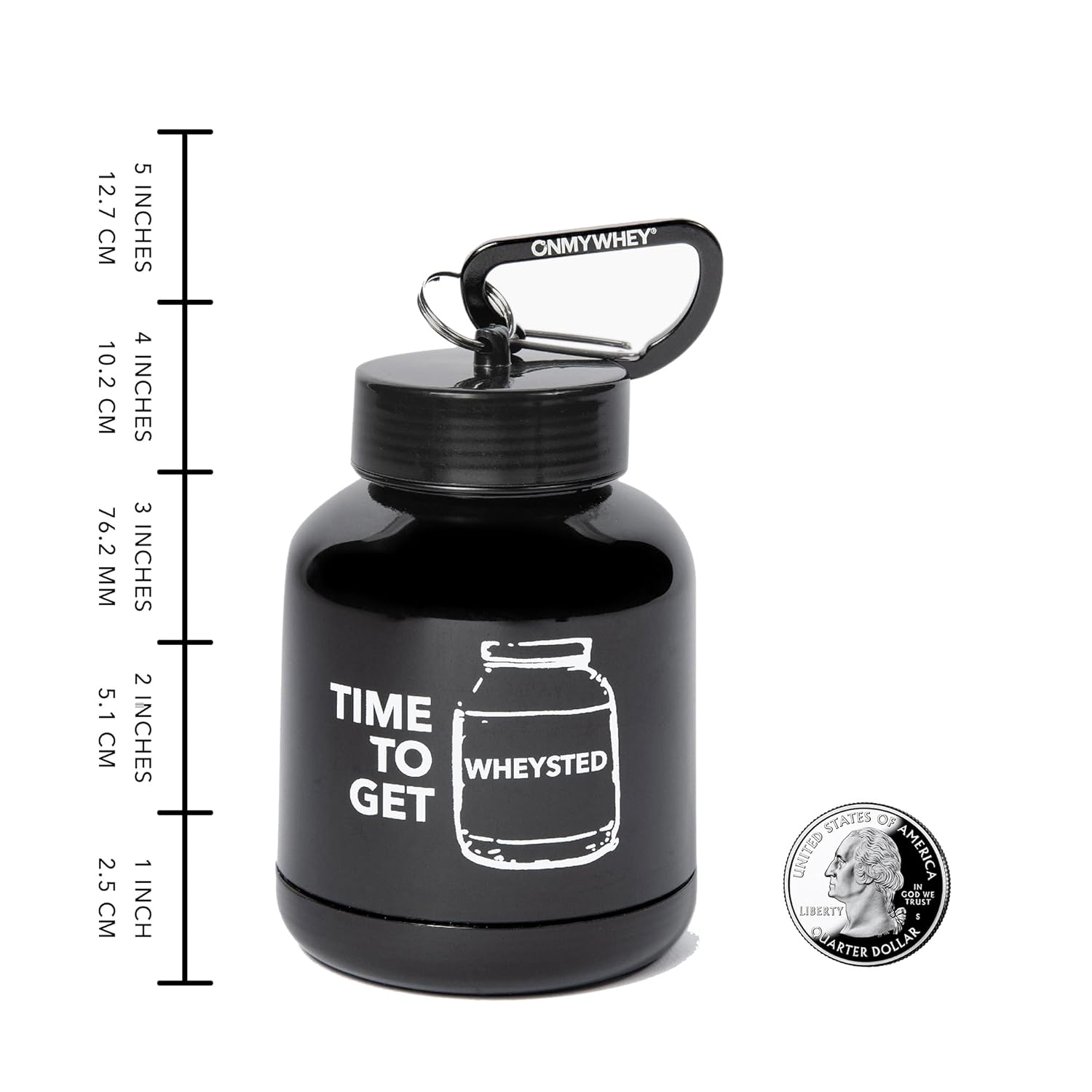 ONMYWHEY Double Scoop Protein & Supplement Keychain Funnel - Get Wheysted in Style