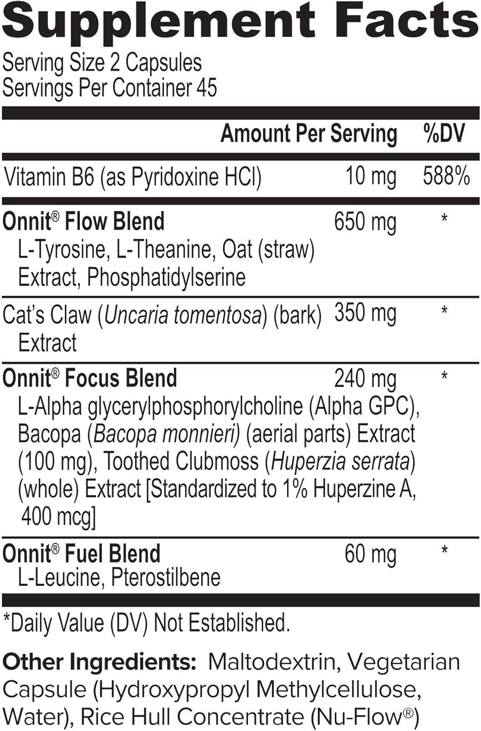 ONNIT Nootropic & Preworkout Stack - Alpha Brain (90ct) & Total Nitric Oxide (Harvest Fruit)