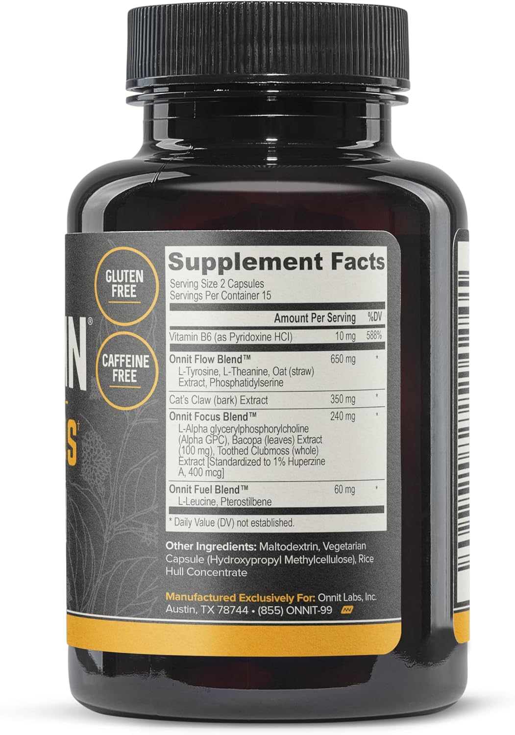 Onnit Premium Alpha Brain & Total Human Vitamin Bundle - Nootropic & Multivitamin Pack for Focus, Memory, and Overall Health (30-Day Supply)