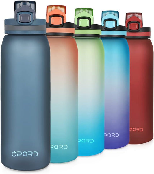 Opard 30oz BPA-Free Sports Water Bottle with Leak-Proof Flip Top Lid for Gym and Outdoor Activities
