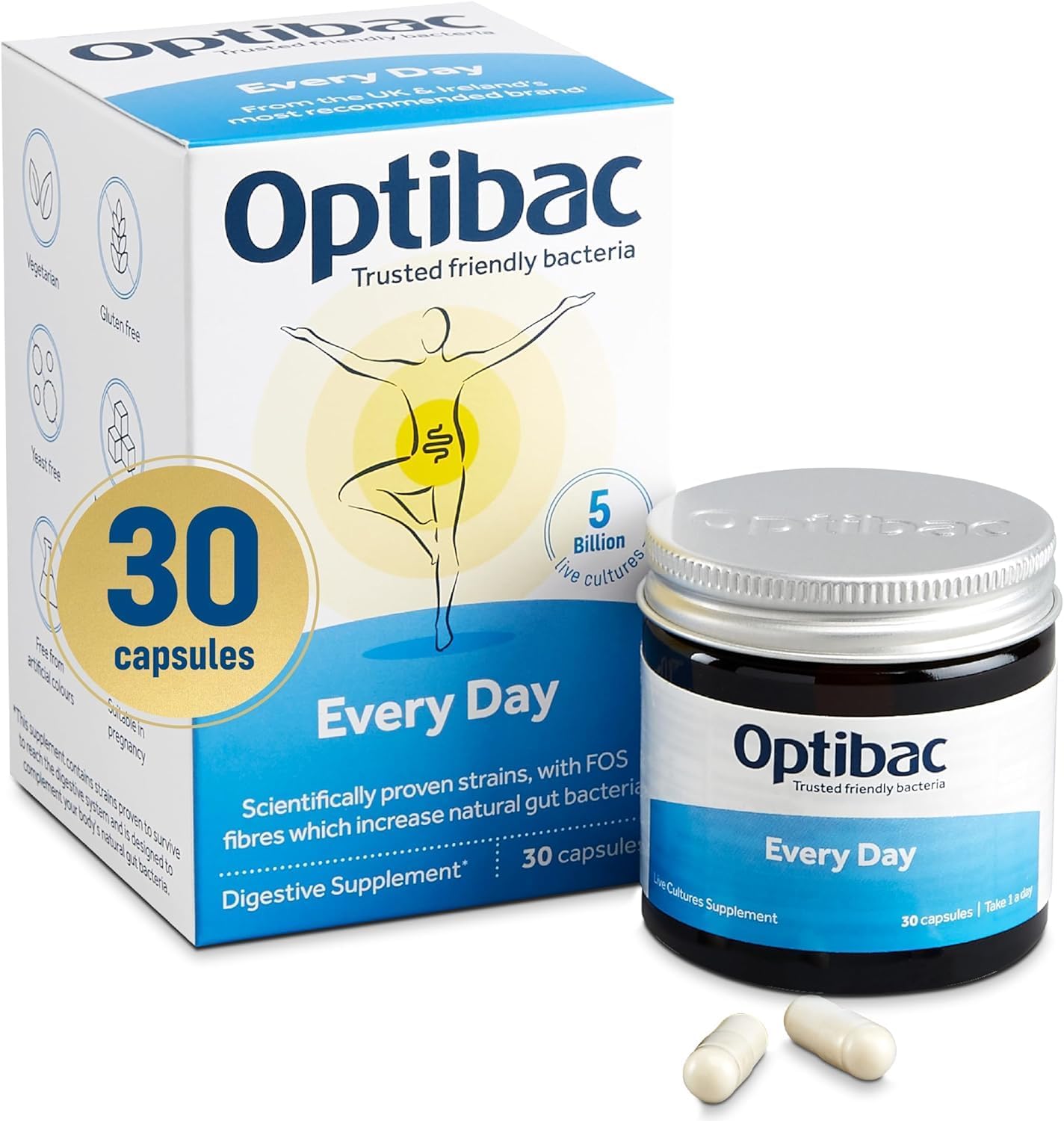 Optibac Probiotics Daily Wellbeing Capsules - 30 Pack