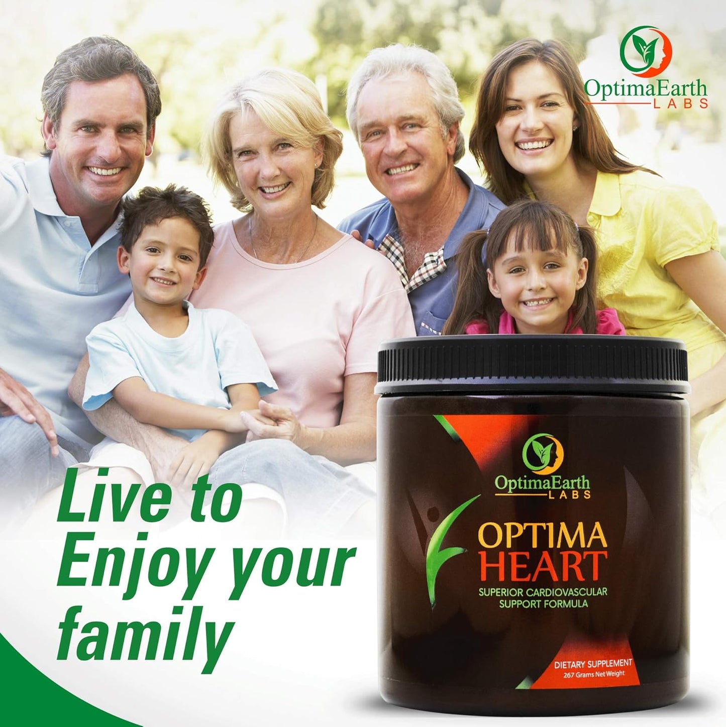 OptimaEarth Labs Optima Heart - High Potency Vitamin C & Lysine Supplement - 3000mg per Serving - General Health & Wellness Formula