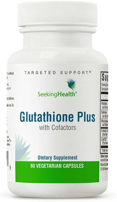 Optimal Glutathione Plus: 100mg S-acetyl-L Glutathione with Cofactors for Immune, Detox, Liver, Antioxidant, Free Radical Support - 60 Capsules