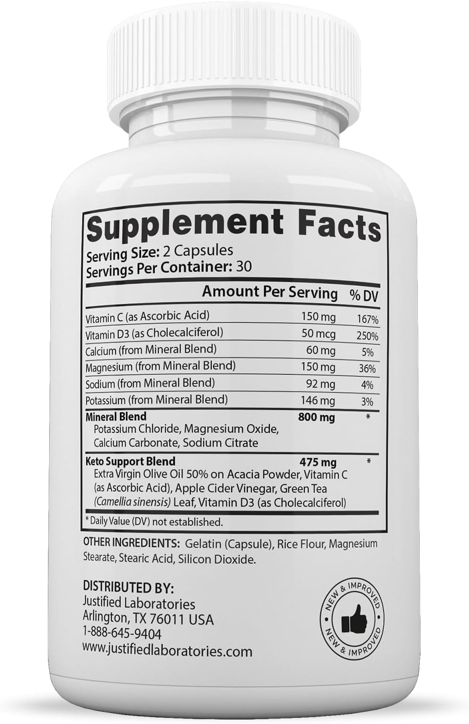 Optimal Keto Pills 1275MG with Apple Cider Vinegar & Green Tea Leaf - 60 Capsules - BoostGo Australia