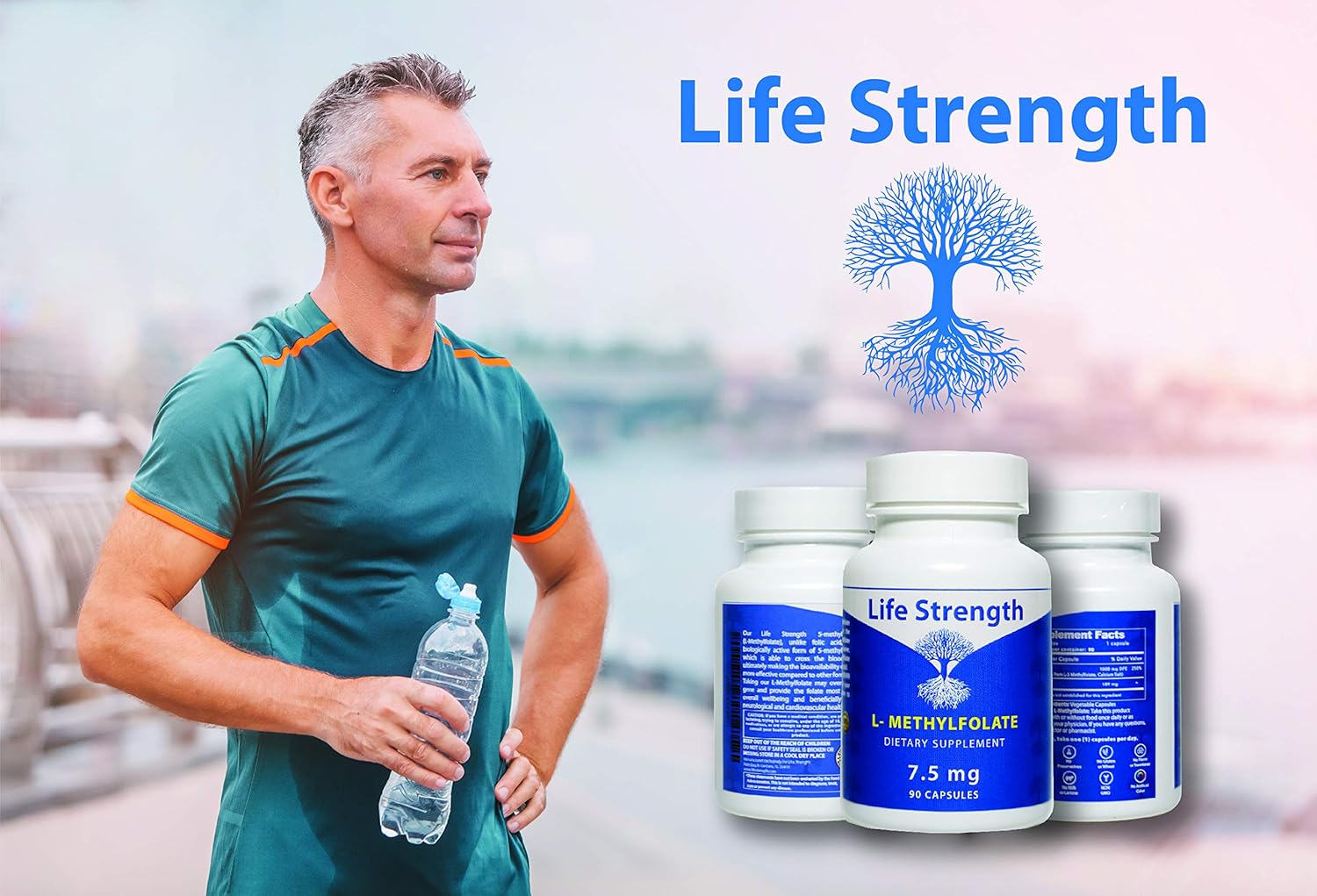 Optimized L-Methylfolate 7.5 MG Supplement for Mood and Immune Support - 90 Capsules, Non-GMO & Gluten-Free - BoostGo Australia