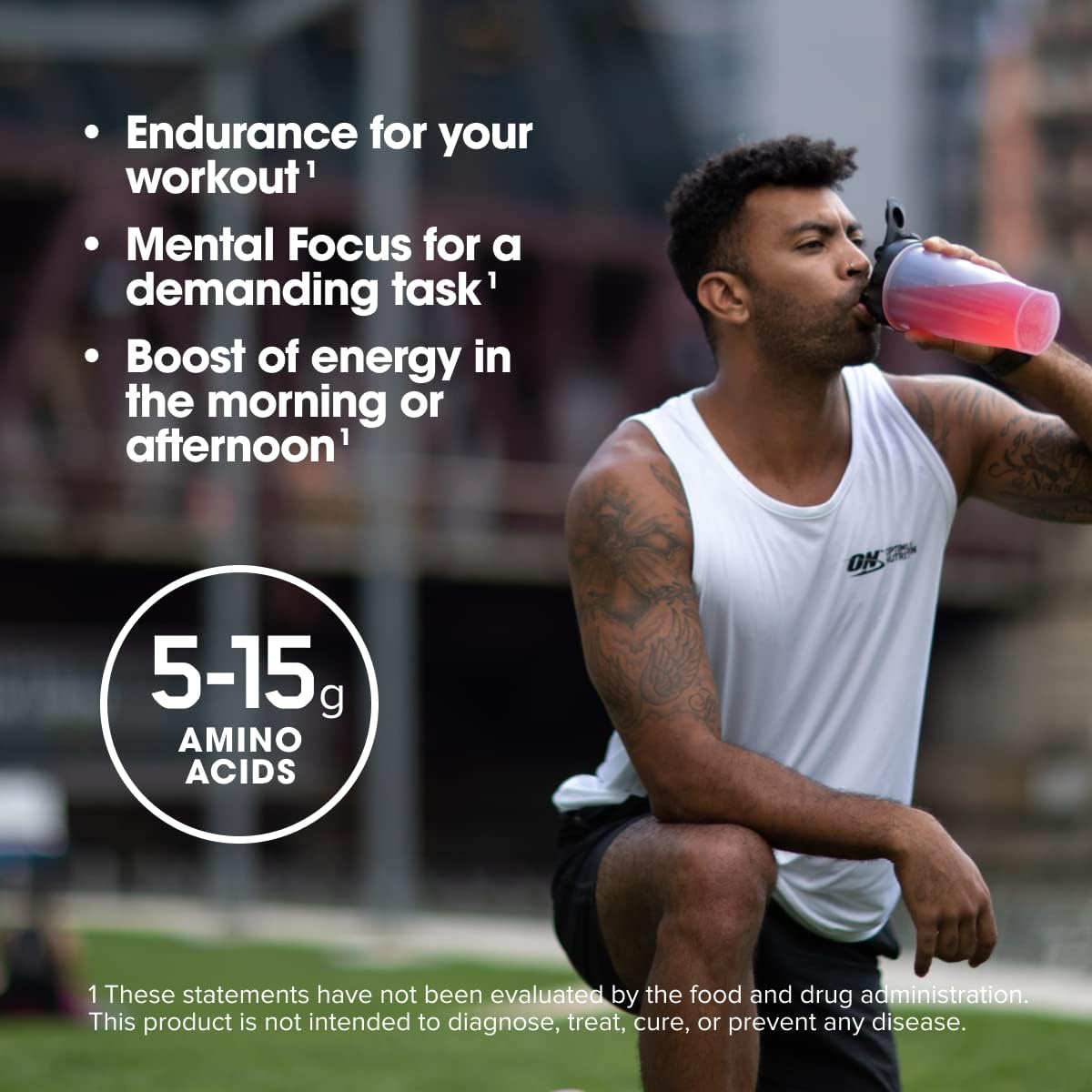 Optimum Nutrition Amino Energy: Pre Workout Powder with Green Tea, BCAA, Amino Acids, Green Coffee Extract - Watermelon Flavor, 65 Servings