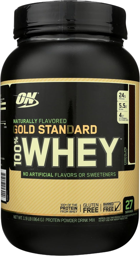Optimum Nutrition Gold Standard 100% Whey Protein Powder - Chocolate Flavor, 1.9lb