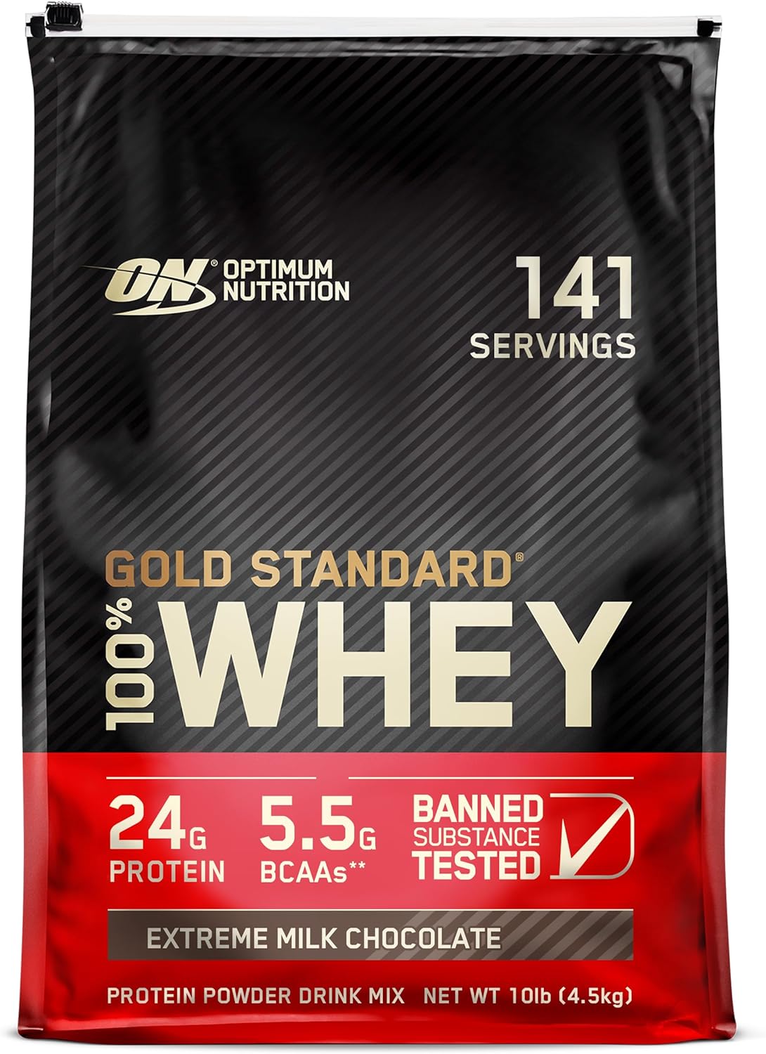 Optimum Nutrition Gold Standard 100% Whey Protein Powder, Extreme Milk Chocolate, 10 lb - Varying Packaging Available