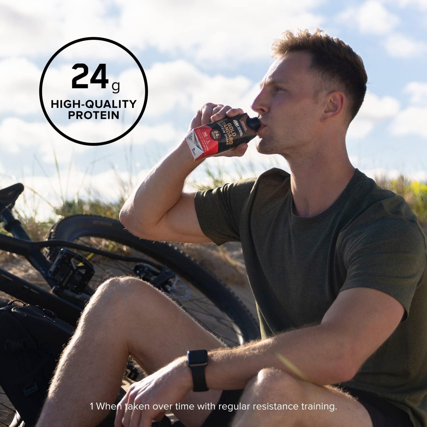 Optimum Nutrition Gold Standard Vanilla Protein Shake, 24g Protein, Ready-to-Drink, Gluten-Free, Immune Support, 11 Fl Oz, 12 Pack