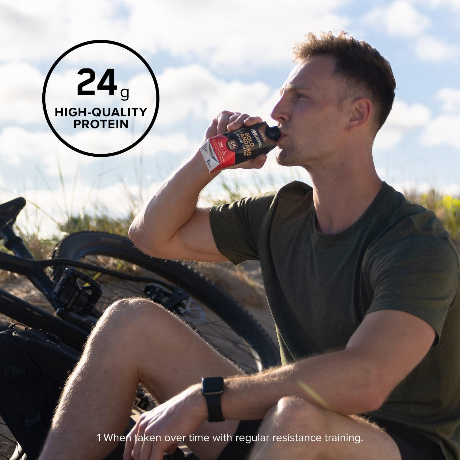 Optimum Nutrition Gold Standard Vanilla Protein Shake, 24g Protein, Ready-to-Drink, Gluten-Free, Immune Support, 11 Fl Oz, 12 Pack