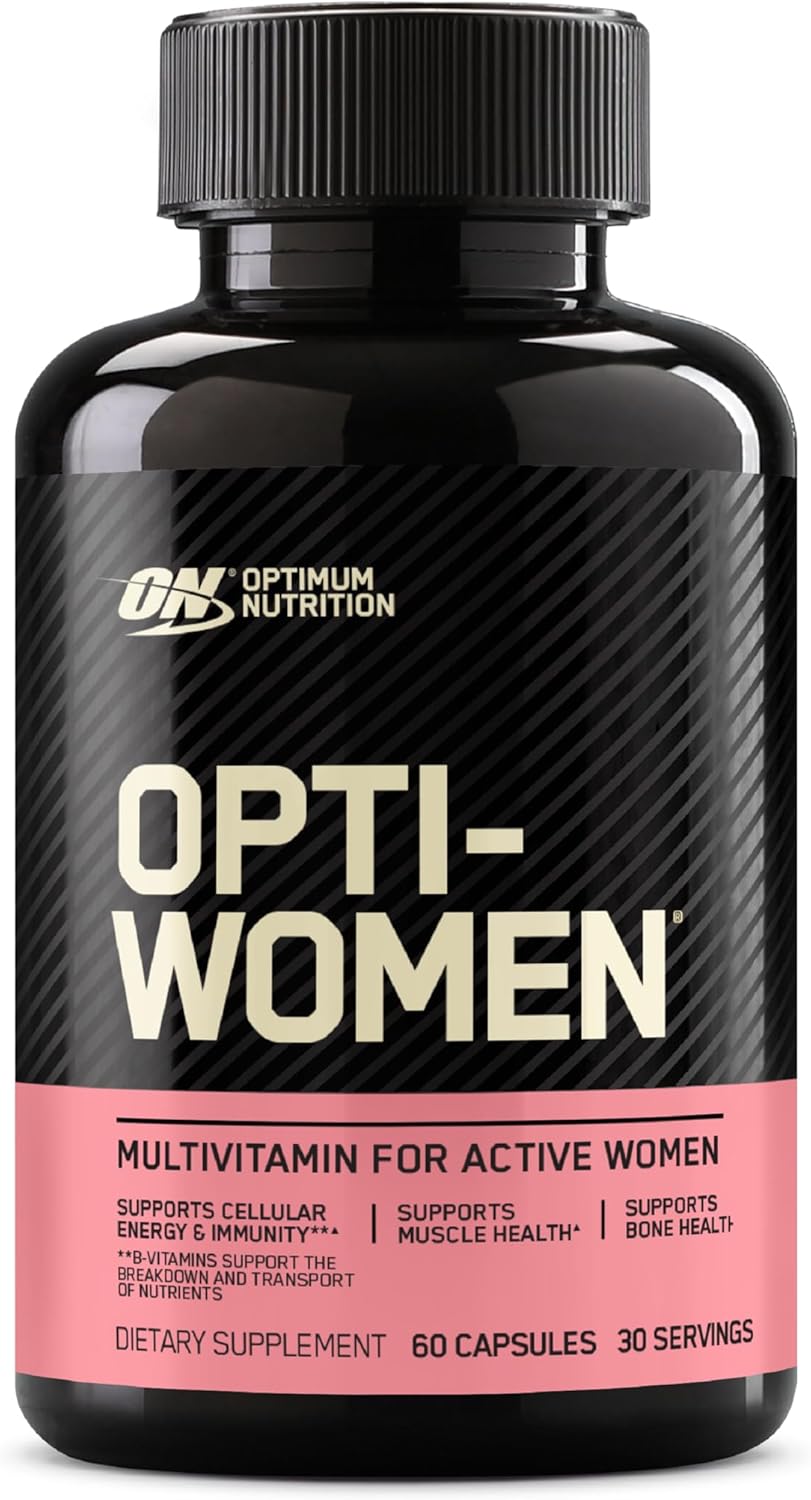 Optimum Nutrition Opti-Women Daily Multivitamin for Women - Immune Support with Iron - 60 Count - 30 Day Supply