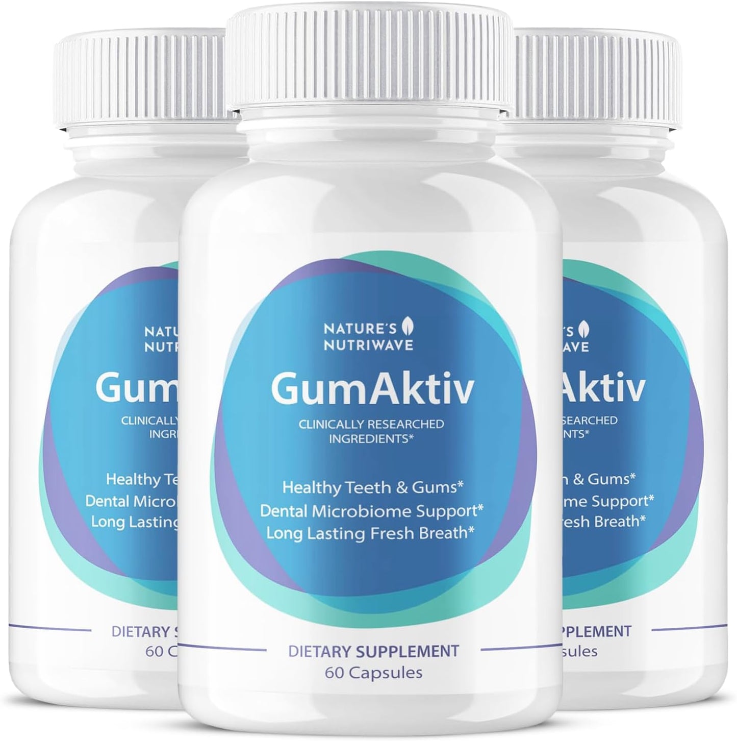 Oral Health Supplement with Probiotics for Healthy Gums & Teeth - 60 Capsules, Non-GMO, Gluten-Free, 3 Month Supply