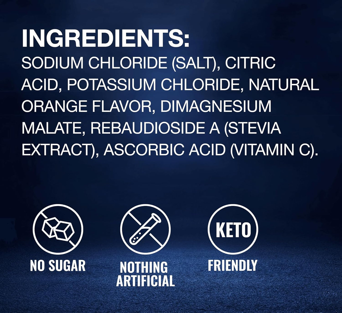 Orange Electrolyte Powder with High Sodium, Potassium, and Magnesium - Zero Calories, Keto-Friendly, Carnivore Diet Approved - 45 Servings, Made in USA