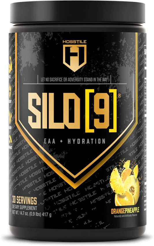 Orange Pineapple HOSSTILE SILO[9] EAA & BCAA Powder for Muscle Recovery and Hydration - 30 Servings
