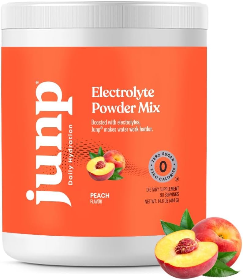 Orchard Fresh Juicy Peach Keto Electrolyte Powder with Zero Sugar & Carbs, Potassium & Salt Hydration Mix - 90 Servings
