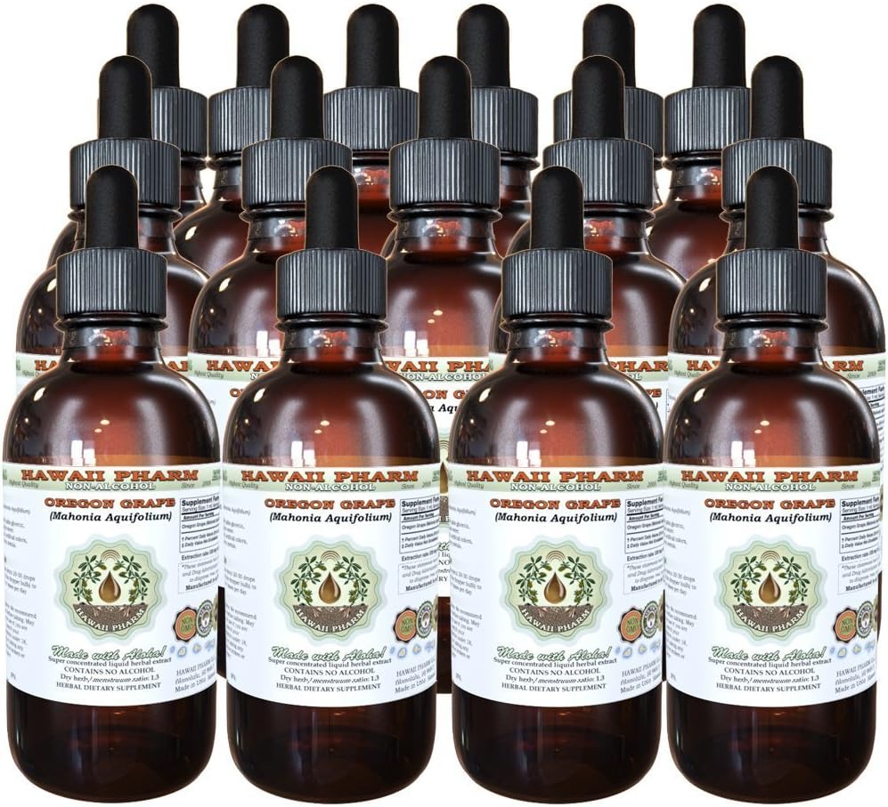 Oregon Grape Alcohol-Free Liquid Extract - 15x4 fl.oz, USA Natural Herbal Supplement