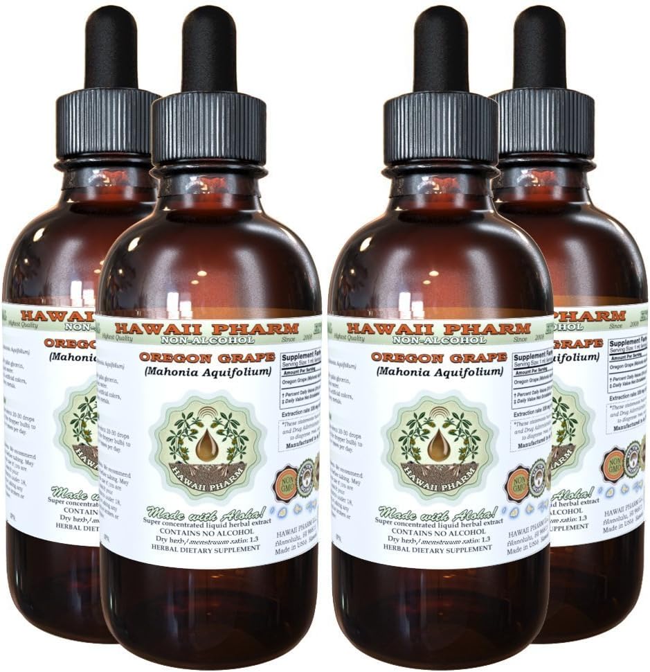 Oregon Grape Alcohol-Free Liquid Extract - USA-Made 16 fl.oz Glycerite Herbal Supplement