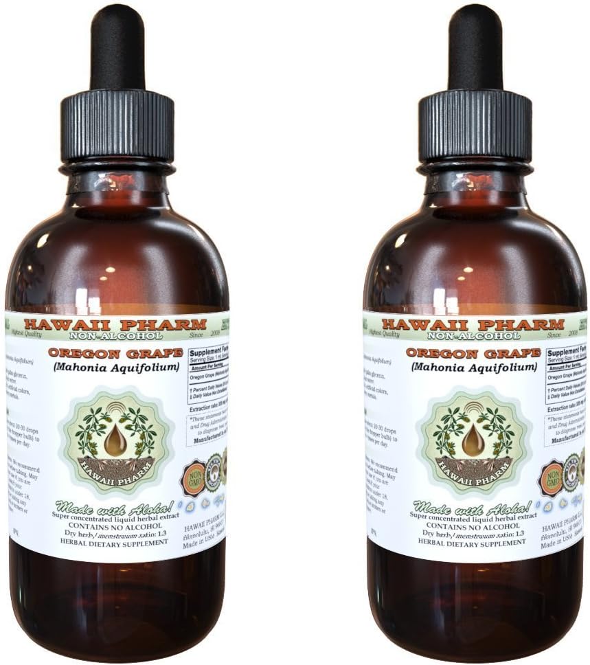 Oregon Grape Alcohol-Free Liquid Extract 4 fl.oz - USA Natural Herbal Supplement