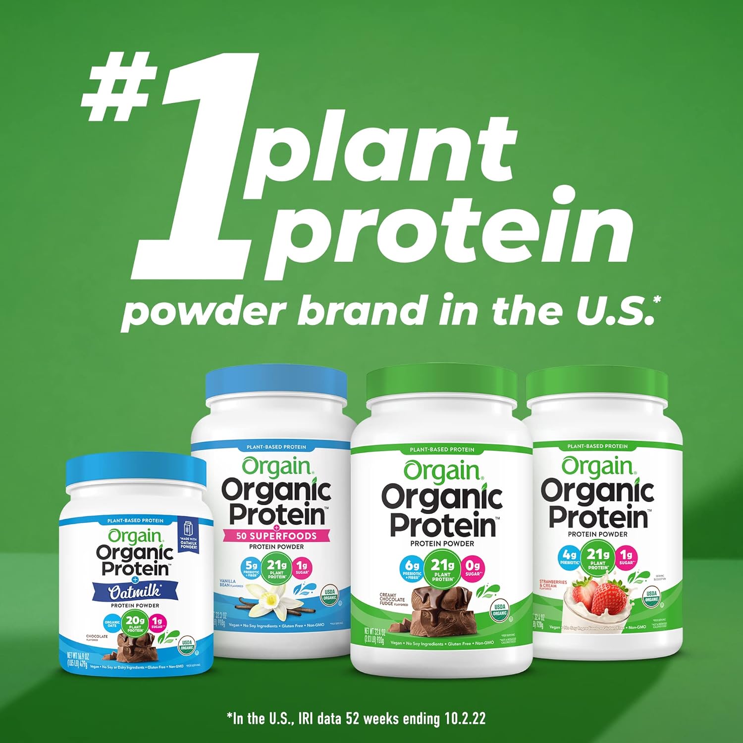 Orgain Organic Greens Powder with 50 Superfoods, Probiotics, Antioxidants - Vegan, Plant Based, Gluten Free Juice Mix - 0.62lb