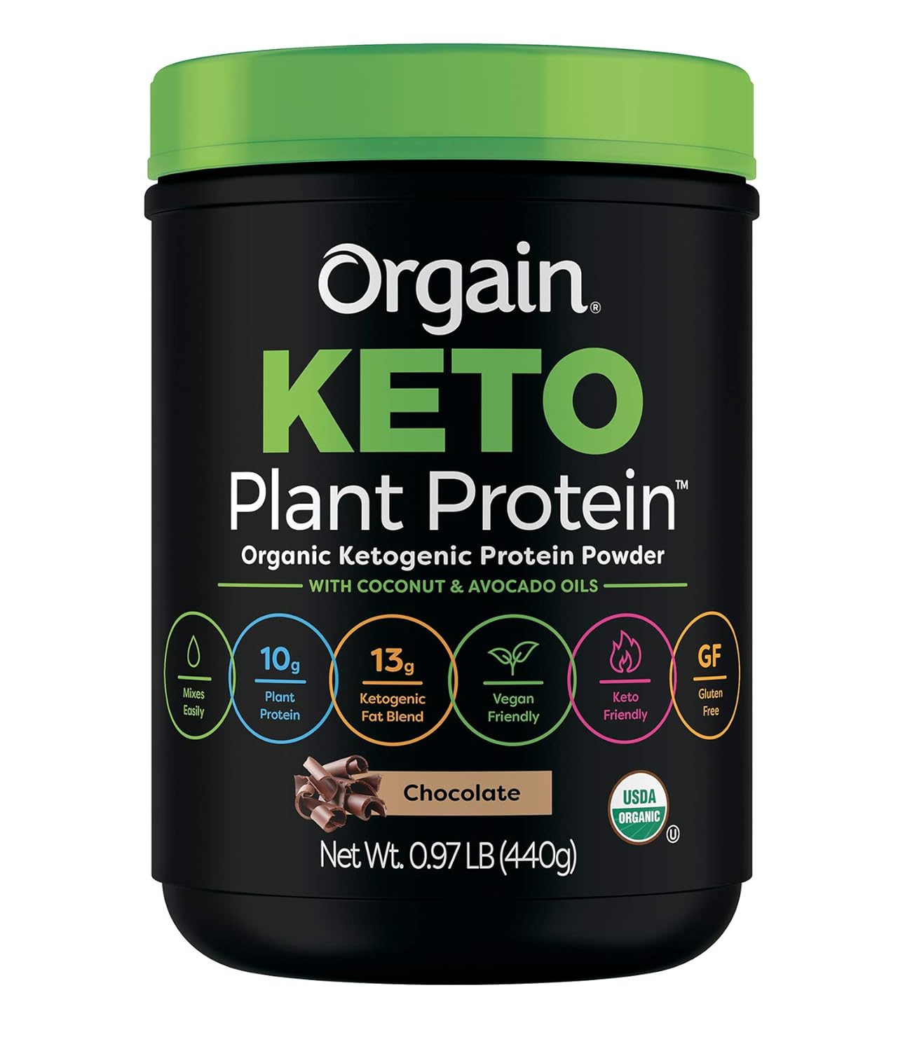 Orgain Organic Keto Vegan Protein Powder and Collagen Bundle - 2 Items