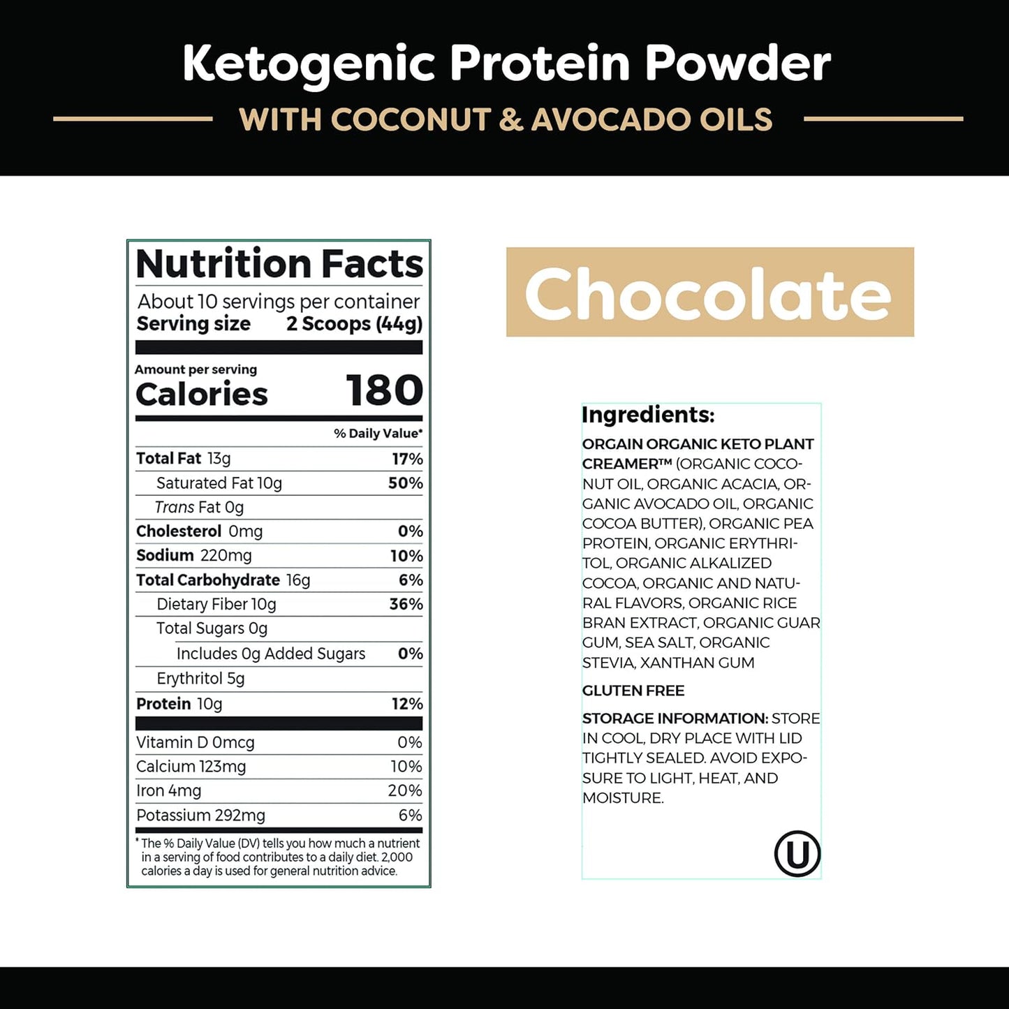 Orgain Organic Keto Vegan Protein Powder and Collagen Bundle - 2 Items
