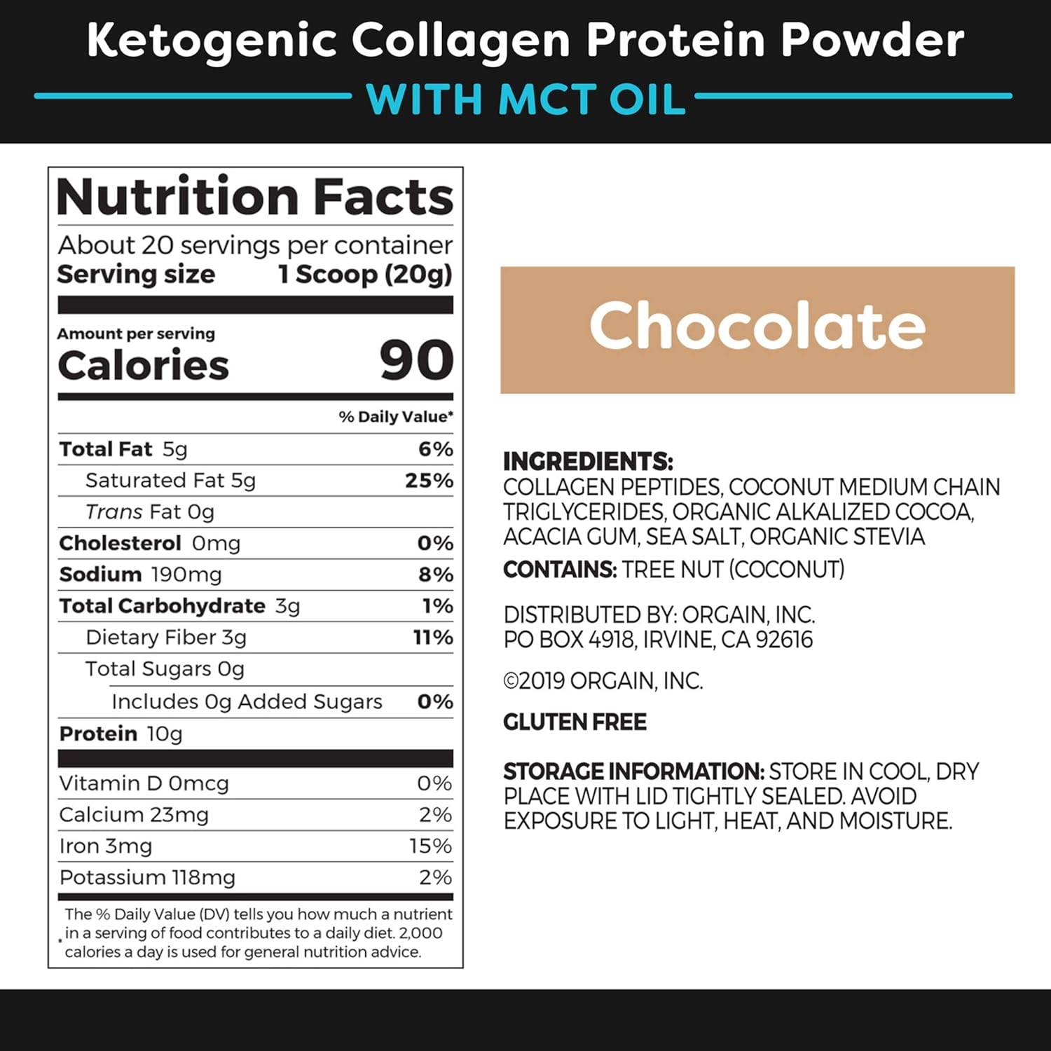 Orgain Organic Keto Vegan Protein Powder and Collagen Bundle - 2 Items