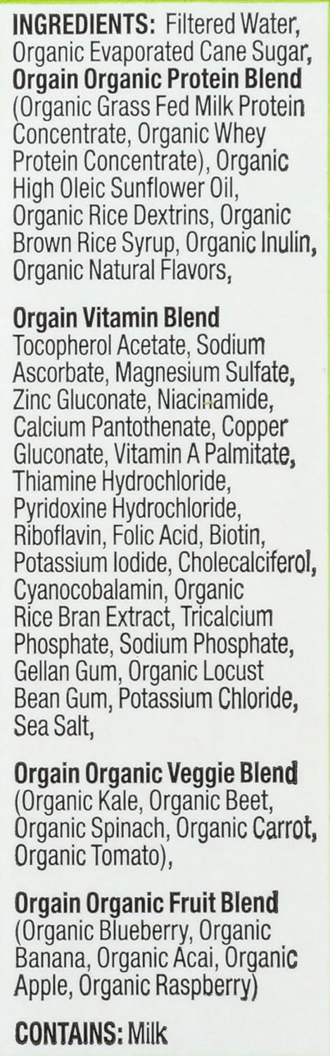 Orgain Organic Strawberry Kids Nutrition Shake - 8.25 fl oz, Pack of 12