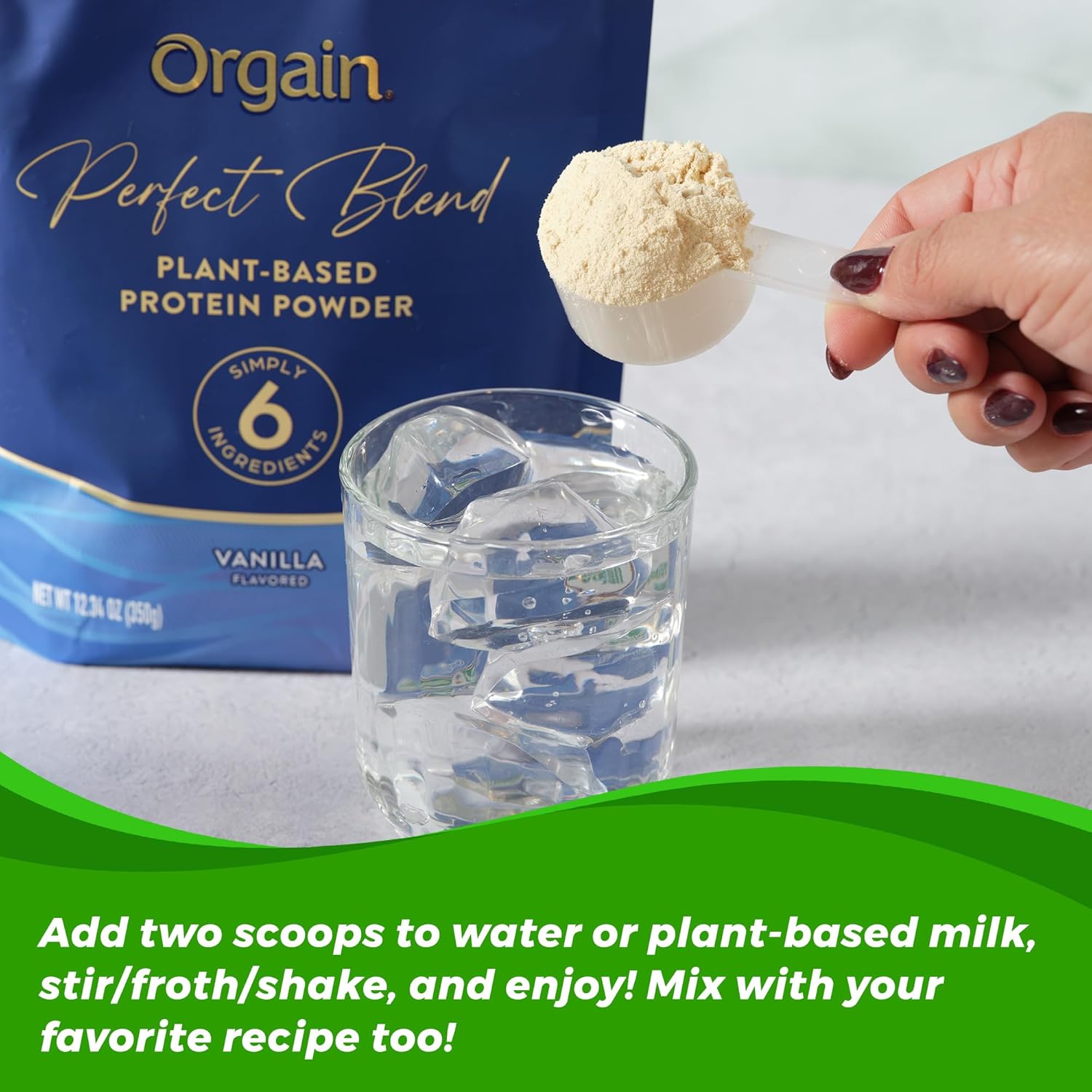 Orgain Organic Vegan Vanilla Protein Powder - 20g Plant Protein, 6 Clean Ingredients, Gluten Free, Non-GMO