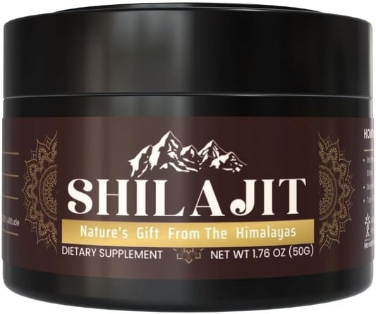 Organic 100% Himalayan Shilajit Soft Resin - Extremely Potent Fulvic Acid - 1.76 oz.