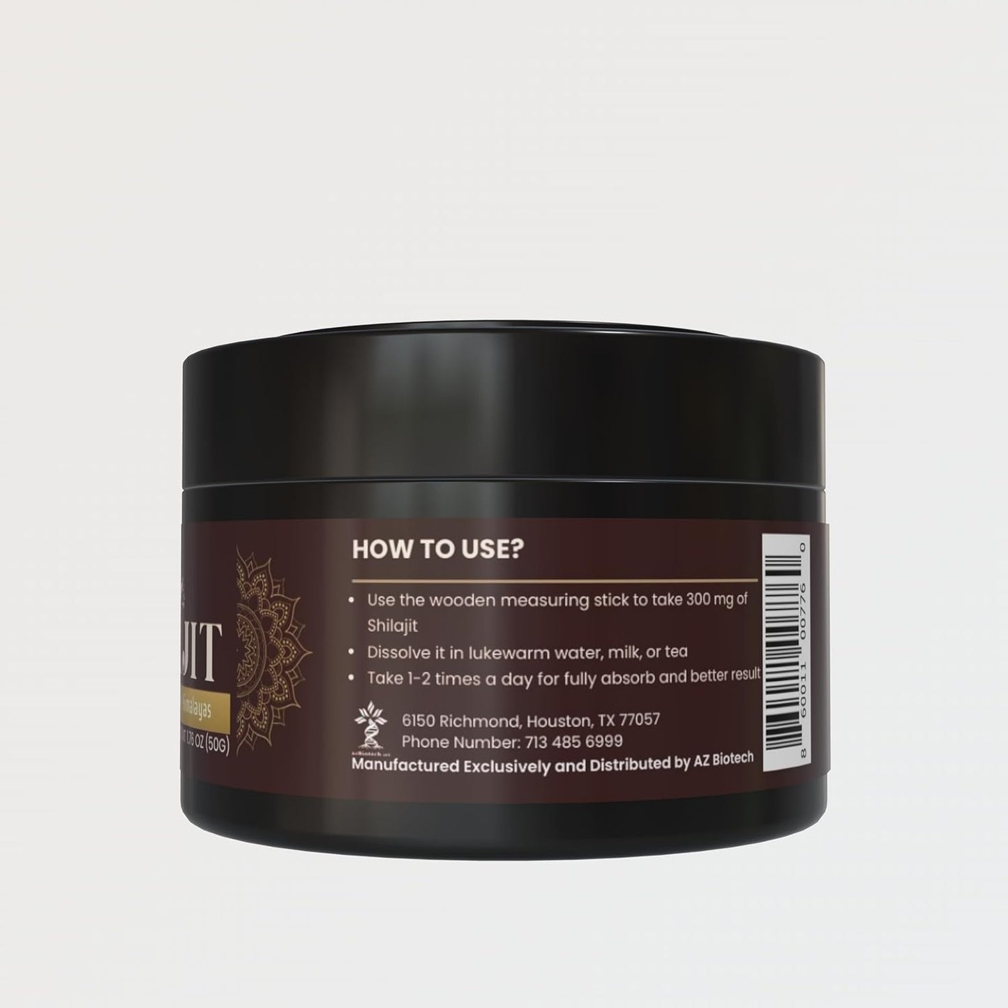 Organic 100% Himalayan Shilajit Soft Resin - Extremely Potent Fulvic Acid - 1.76 oz.