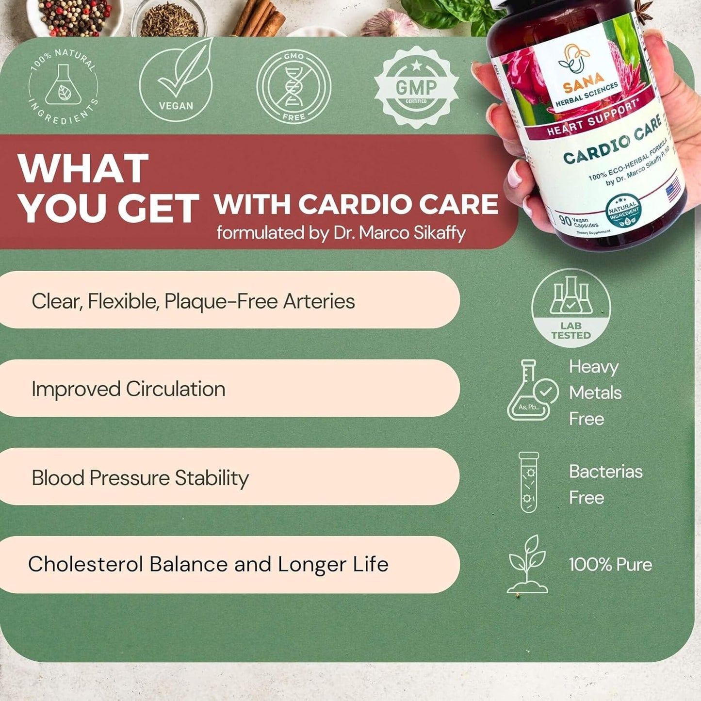 Organic 15-Day Full Body Detox Supplement with Herbs | Colon Cleanse, Artery Plaque Removal, Liver Cleanse | Natural Wellness | Easy-to-Swallow Capsules by Dr. Marco Sikaffy