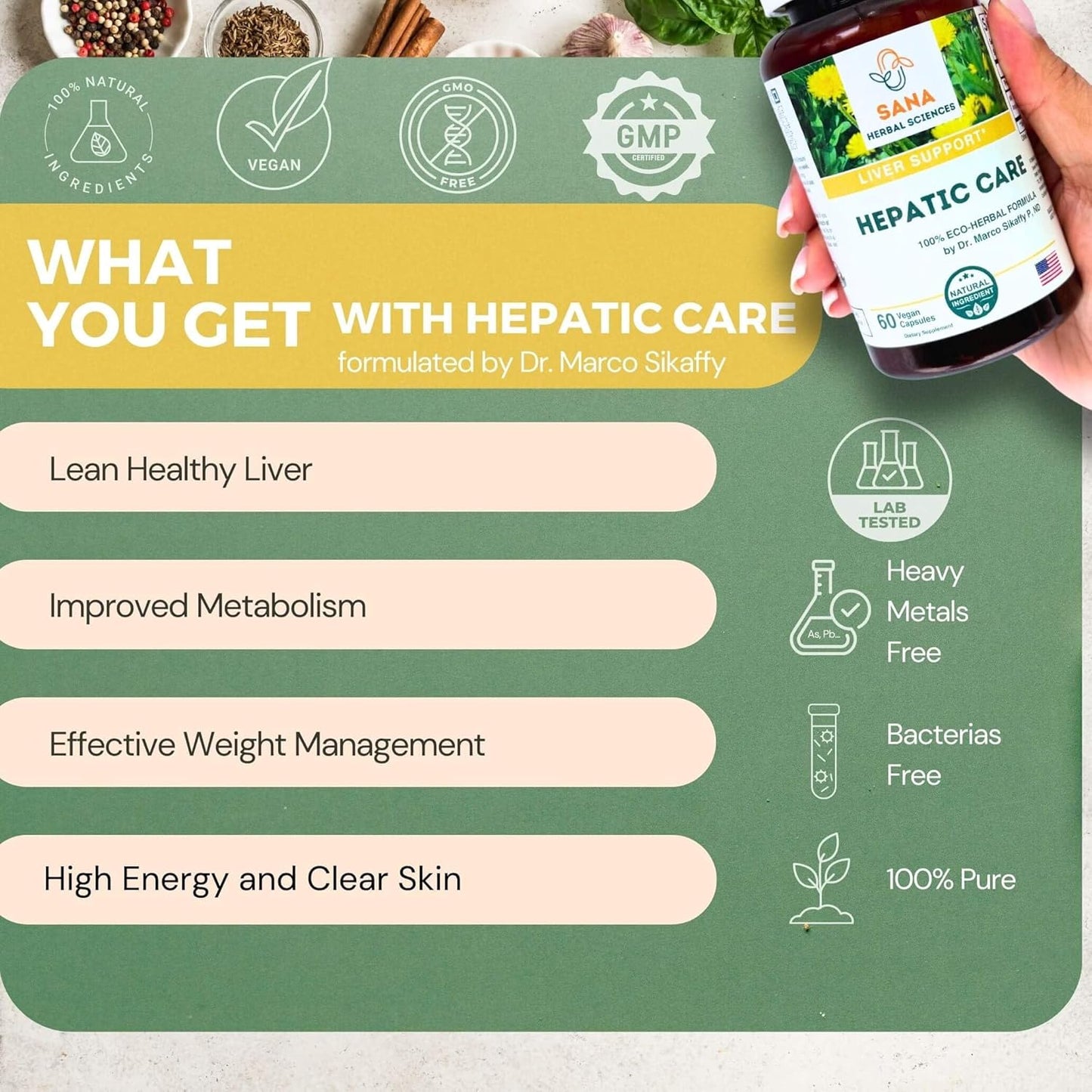 Organic 15-Day Full Body Detox Supplement with Herbs | Colon Cleanse, Artery Plaque Removal, Liver Cleanse | Natural Wellness | Easy-to-Swallow Capsules by Dr. Marco Sikaffy