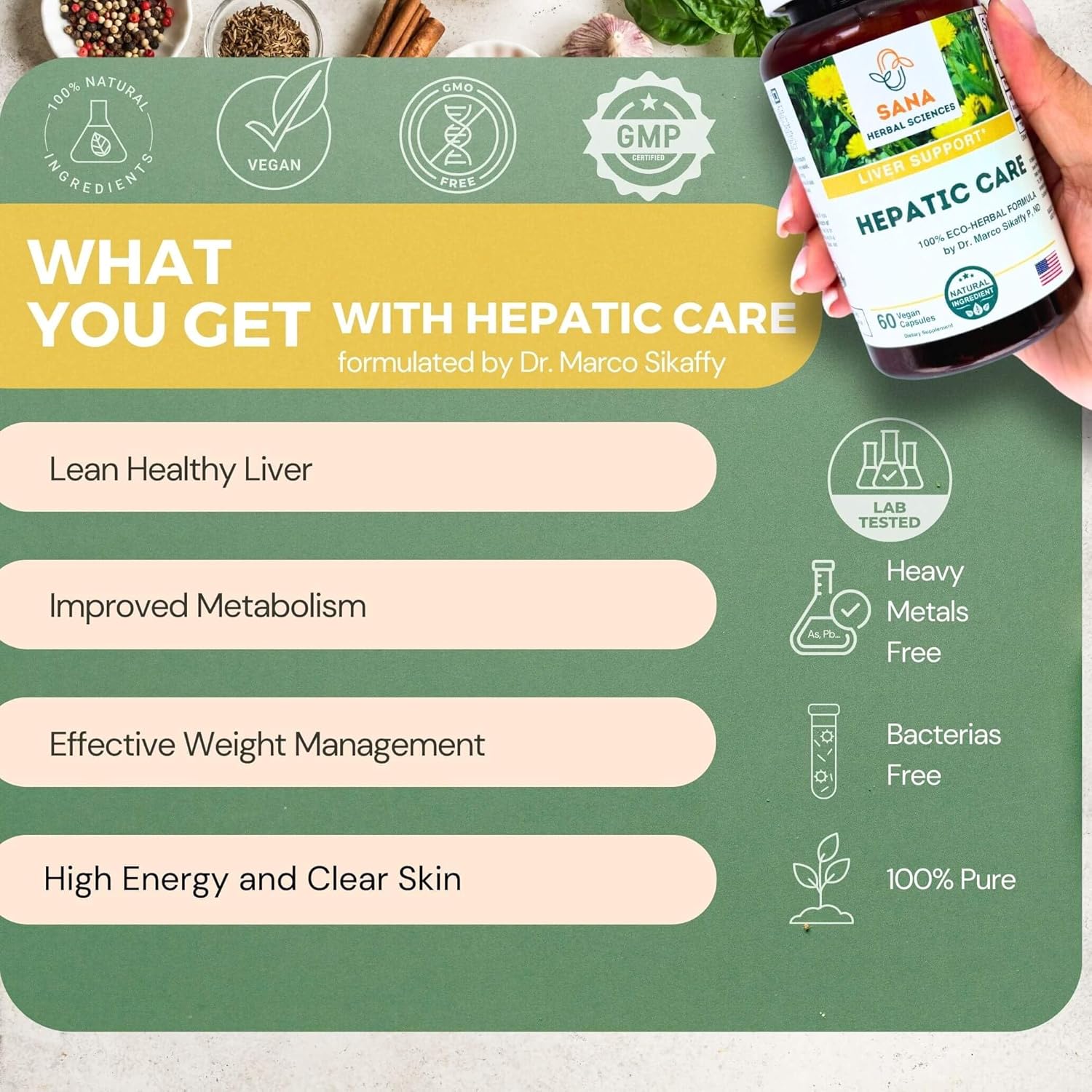 Organic 15-Day Full Body Detox Supplement with Herbs | Colon Cleanse, Artery Plaque Removal, Liver Cleanse | Natural Wellness | Easy-to-Swallow Capsules by Dr. Marco Sikaffy