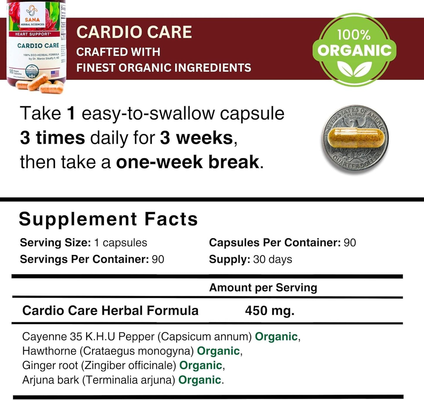 Organic 15-Day Full Body Detox Supplement with Herbs | Colon Cleanse, Artery Plaque Removal, Liver Cleanse | Natural Wellness | Easy-to-Swallow Capsules by Dr. Marco Sikaffy